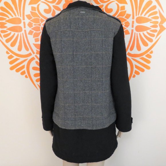 Prana Black & Gray Wool Winter Coat XS - Picture 5 of 5